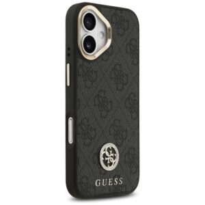 Guess 4G Strass Logo & Big Strap Metal Buttons MagSafe dėklas skirtas Apple iPhone 17 juodos spalvos - Image 4