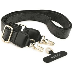 Guess 4G Strass Logo & Big Strap Metal Buttons MagSafe dėklas skirtas Apple iPhone 17 Pro juodos spalvos - Image 8