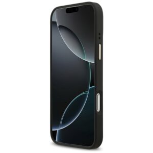 Guess 4G Srtass Logo & Big Strap Metal Buttons MagSafe dėklas skirtas Apple iPhone 17 Pro Max juodos spalvos - Image 5