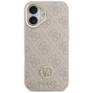 Dėklas Guess 4G Strass Logo & Big Strap Metal Buttons MagSafe skirtas Apple iPhone 17 rožinės spalvos - Image 3
