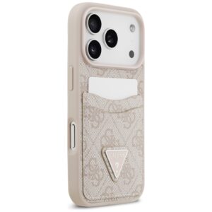 Dėklas Guess 4G Double Card Triangle skirtas Apple iPhone 17 Pro rožinės spalvos - Image 4