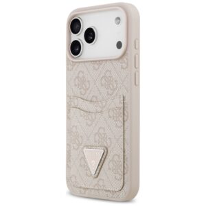 Dėklas Guess 4G Double Card Triangle skirtas Apple iPhone 17 Pro Max rožinės spalvos - Image 2