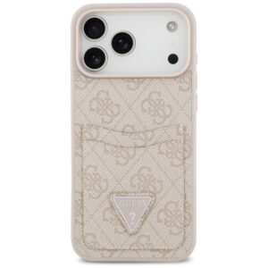 Dėklas Guess 4G Double Card Triangle skirtas Apple iPhone 17 Pro Max rožinės spalvos - Image 3