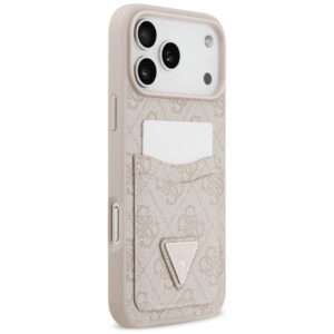 Dėklas Guess 4G Double Card Triangle skirtas Apple iPhone 17 Pro Max rožinės spalvos - Image 4