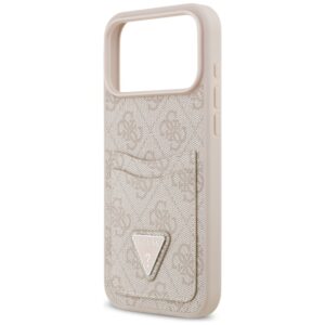 Dėklas Guess 4G Double Card Triangle skirtas Apple iPhone 17 Pro Max rožinės spalvos - Image 6
