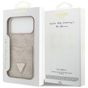 Dėklas Guess 4G Double Card Triangle skirtas Apple iPhone 17 Pro Max rožinės spalvos - Image 8