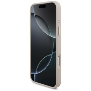 Guess 4G Triangle Logo & Big Strap Metal Buttons MagSafe dėklas skirtas Apple iPhone 17 Pro Max rožinės spalvos - Image 5