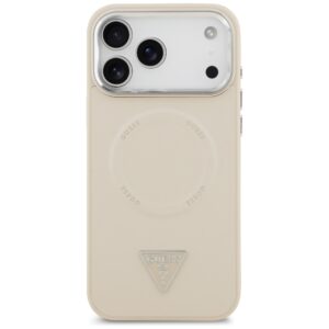 Guess Triangle Logo MagSafe dėklas skirtas Apple iPhone 17 Pro Max Beige - Image 3