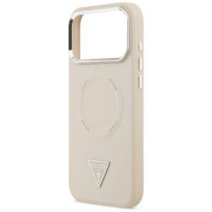 Guess Triangle Logo MagSafe dėklas skirtas Apple iPhone 17 Pro Max Beige - Image 6