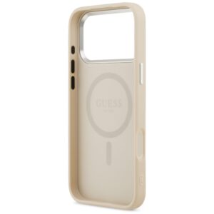 Guess Triangle Logo MagSafe dėklas skirtas Apple iPhone 17 Pro Max Beige - Image 7