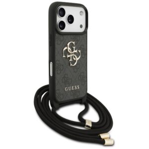 Dėklas Guess 4G Big Logo Cord Stap Crossbody skirtas Apple iPhone 17 Pro juodos spalvos - Image 3