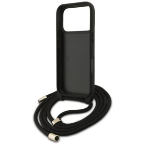 Guess 4G Big Logo Cord Stap Crossbody skirtas Apple iPhone 17 Pro rudos spalvos - Image 6