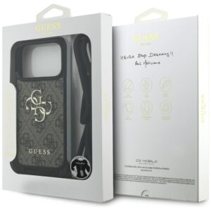 Guess 4G Big Logo Cord Stap Crossbody skirtas Apple iPhone 17 Pro rudos spalvos - Image 7