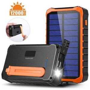 Powerbank solar 4smarts Prepper 12000mAh pilkos spalvos - Image 1