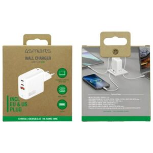 Laidinis įkroviklis 4smarts Flex 65W 2xUSB-C + 1xUSB-A biały - Image 5