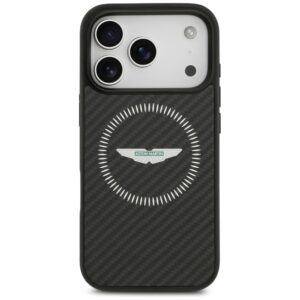 Dėklas Aston Martin HC Kevlar Counter Design MagSafe skirtas Apple iPhone 17 Pro juodos spalvos - Image 3