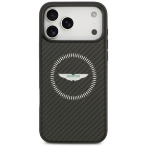 Dėklas Aston Martin HC Kevlar Counter Design MagSafe skirtas Apple iPhone 17 Pro Max juodos spalvos - Image 3