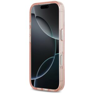 Karl Lagerfeld IML Glitter Karl & Choupette Heads Logo MagSafe dėklas skirtas Apple iPhone 17 Pro rožinės spalvos - Image 5