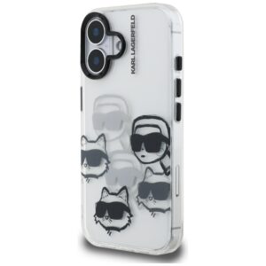 Dėklas Karl Lagerfeld IML Multi K&C Head   Pattern skirtas Apple iPhone 16 skaidrus - Image 2