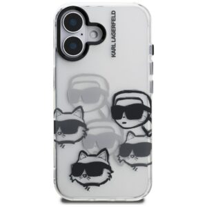 Dėklas Karl Lagerfeld IML Multi K&C Head   Pattern skirtas Apple iPhone 16 skaidrus - Image 3