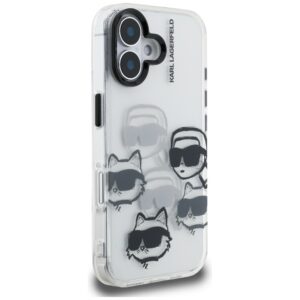 Dėklas Karl Lagerfeld IML Multi K&C Head   Pattern skirtas Apple iPhone 16 skaidrus - Image 4