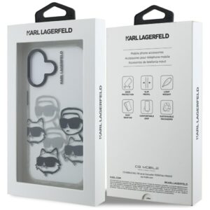 Dėklas Karl Lagerfeld IML Multi K&C Head   Pattern skirtas Apple iPhone 16 skaidrus - Image 8