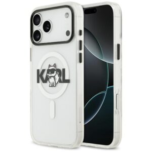 Karl Lagerfeld IML Choupette Sketch Logo MagSafe dėklas skirtas Apple iPhone 17 Pro Max Clear - Image 1