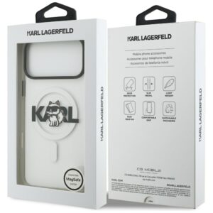 Karl Lagerfeld IML Choupette Sketch Logo MagSafe dėklas skirtas Apple iPhone 17 Pro Max Clear - Image 8