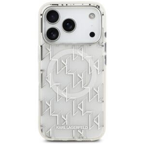 Karl Lagerfeld IML KL Monogram MagSafe dėklas skirtas Apple iPhone 17 Pro Max baltos spalvos - Image 3
