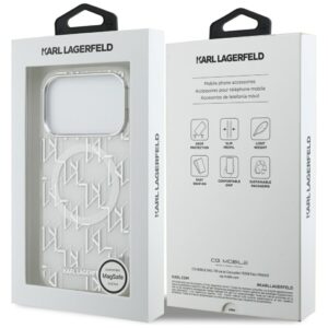 Karl Lagerfeld IML KL Monogram MagSafe dėklas skirtas Apple iPhone 17 Pro Max baltos spalvos - Image 8