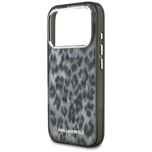 Karl Lagerfeld IML Leopard Pattern MagSafe dėklas skirtas Apple iPhone 17 Pro juodos spalvos - Image 6