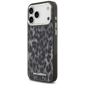 Karl Lagerfeld IML Leopard Pattern MagSafe dėklas skirtas Apple iPhone 17 Pro Max juodos spalvos - Image 2