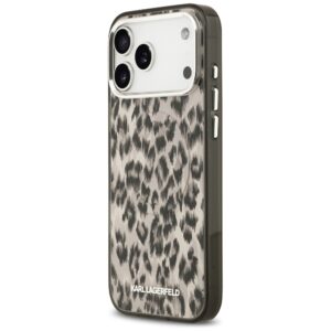Karl Lagerfeld IML Leopard Pattern MagSafe dėklas skirtas Apple iPhone 17 Pro Max rudos spalvos - Image 2