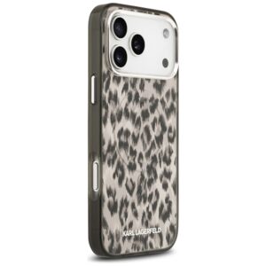 Karl Lagerfeld IML Leopard Pattern MagSafe dėklas skirtas Apple iPhone 17 Pro Max rudos spalvos - Image 4