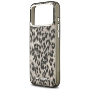 Karl Lagerfeld IML Leopard Pattern MagSafe dėklas skirtas Apple iPhone 17 Pro Max rudos spalvos - Image 6
