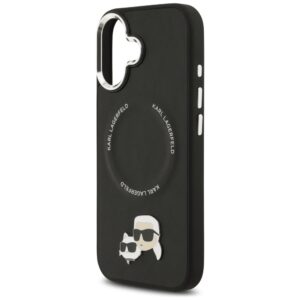 Karl Lagerfeld Karl & Choupette Pins MagSafe dėklas skirtas Apple iPhone 17 juodos spalvos - Image 6