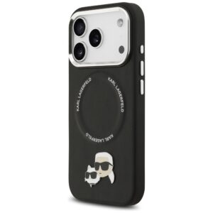 Karl Lagerfeld Karl & Choupette Pins MagSafe dėklas skirtas Apple iPhone 17 Pro juodos spalvos - Image 2