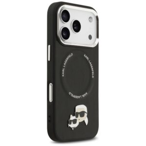 Karl Lagerfeld Karl & Choupette Pins MagSafe dėklas skirtas Apple iPhone 17 Pro juodos spalvos - Image 4