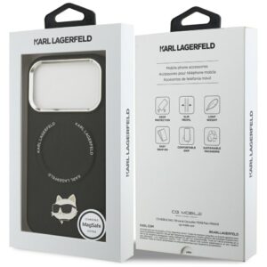 Karl Lagerfeld Choupette Pin MagSafe dėklas skirtas Apple iPhone 17 Pro juodos spalvos - Image 8