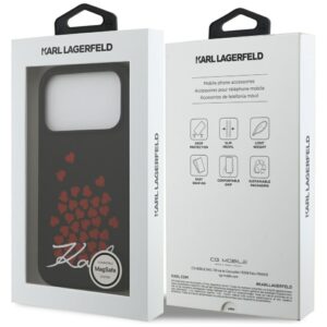 Karl Lagerfeld Silicone Heart Sign Logo MagSafe dėklas skirtas Apple iPhone 17 Pro juodos spalvos - Image 8