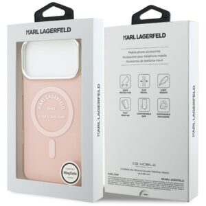Karl Lagerfeld IML Karl RSG Logo MagSafe dėklas skirtas Apple iPhone 17 Pro Max rožinės spalvos - Image 8