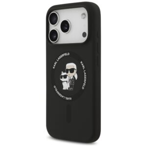 Dėklas Karl Lagerfeld Silicone Karl&Choupette Ring MagSafe skirtas Apple iPhone 17 Pro Max juodos spalvos - Image 2