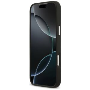 Karl Lagerfeld FW Grained Karl & Choupette Heads Pins & Logo dėklas skirtas Apple iPhone 17 Pro Max juodos spalvos - Image 5