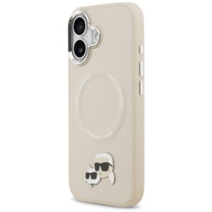 Karl Lagerfeld Karl & Choupette Pins MagSafe dėklas skirtas Apple iPhone 17 Beige - Image 2