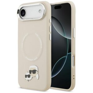 Karl Lagerfeld Karl & Choupette Pins MagSafe dėklas skirtas Apple iPhone Air Beige - Image 1