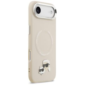 Karl Lagerfeld Karl & Choupette Pins MagSafe dėklas skirtas Apple iPhone Air Beige - Image 4
