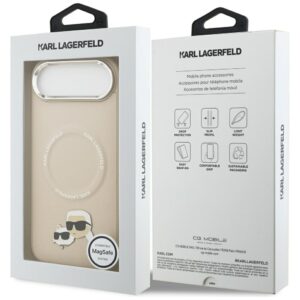 Karl Lagerfeld Karl & Choupette Pins MagSafe dėklas skirtas Apple iPhone Air Beige - Image 8