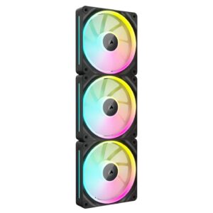 Corsair iCUE Link LX120 RGB, PWM korpuso ventiliatorius, 3er Pack - 120mm, juodos spalvos
