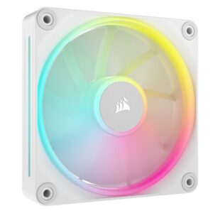 Corsair iCUE Link LX120 RGB, PWM korpuso ventiliatorius - 120mm, baltos spalvos - Image 2