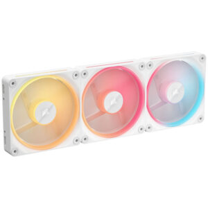 Corsair iCUE Link LX120-R RGB, PWM korpuso ventiliatorius, 3er Pack - 120mm, baltos spalvos - Image 2